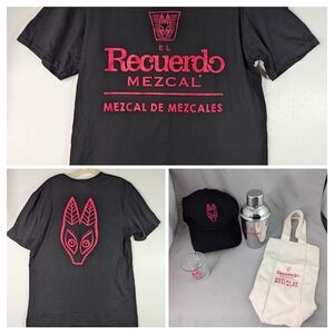 Recuerdo Mezcal Shirt M Collection Set Unisex Hat Cocktail Shaker Tote Glass